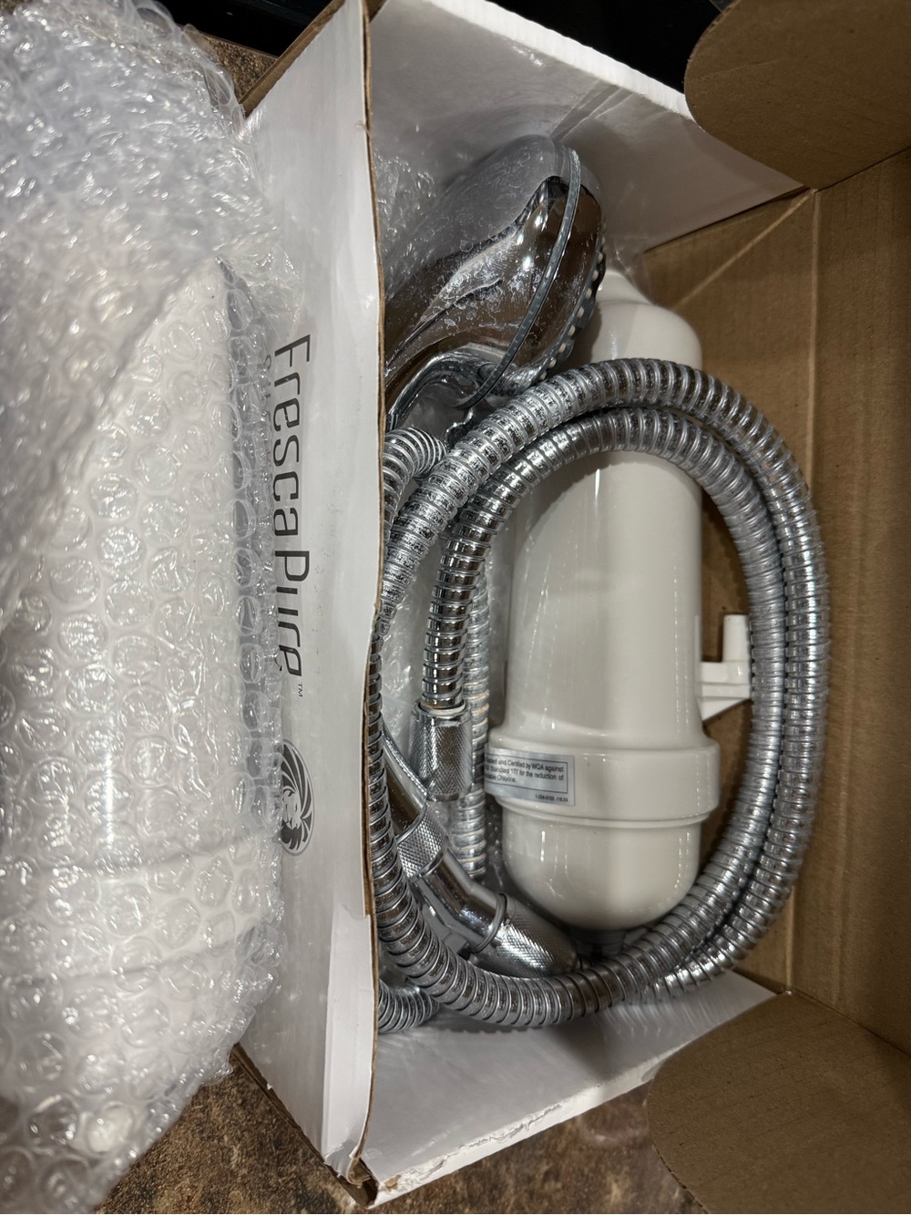 FrescaPure White Handheld Shower Filter and Hose